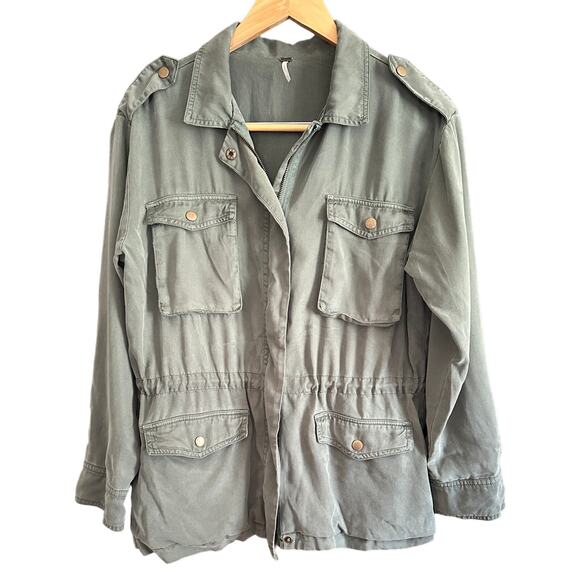 YOUNG FABULOUS & BROKE | Amelia Olive Barn Jacket Utility Jacket | Sz Small - Picture 1 of 6